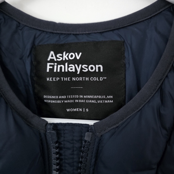 Askov Finlayson Preservation Insulated Puffer Vest Blue Small Outdoor Hiking - Picture 2 of 10